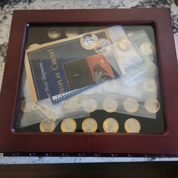 PCS Stamps and Coin Platinum and Gold Highlighted US President Dollars 38 Coins - Picture 2 of 10